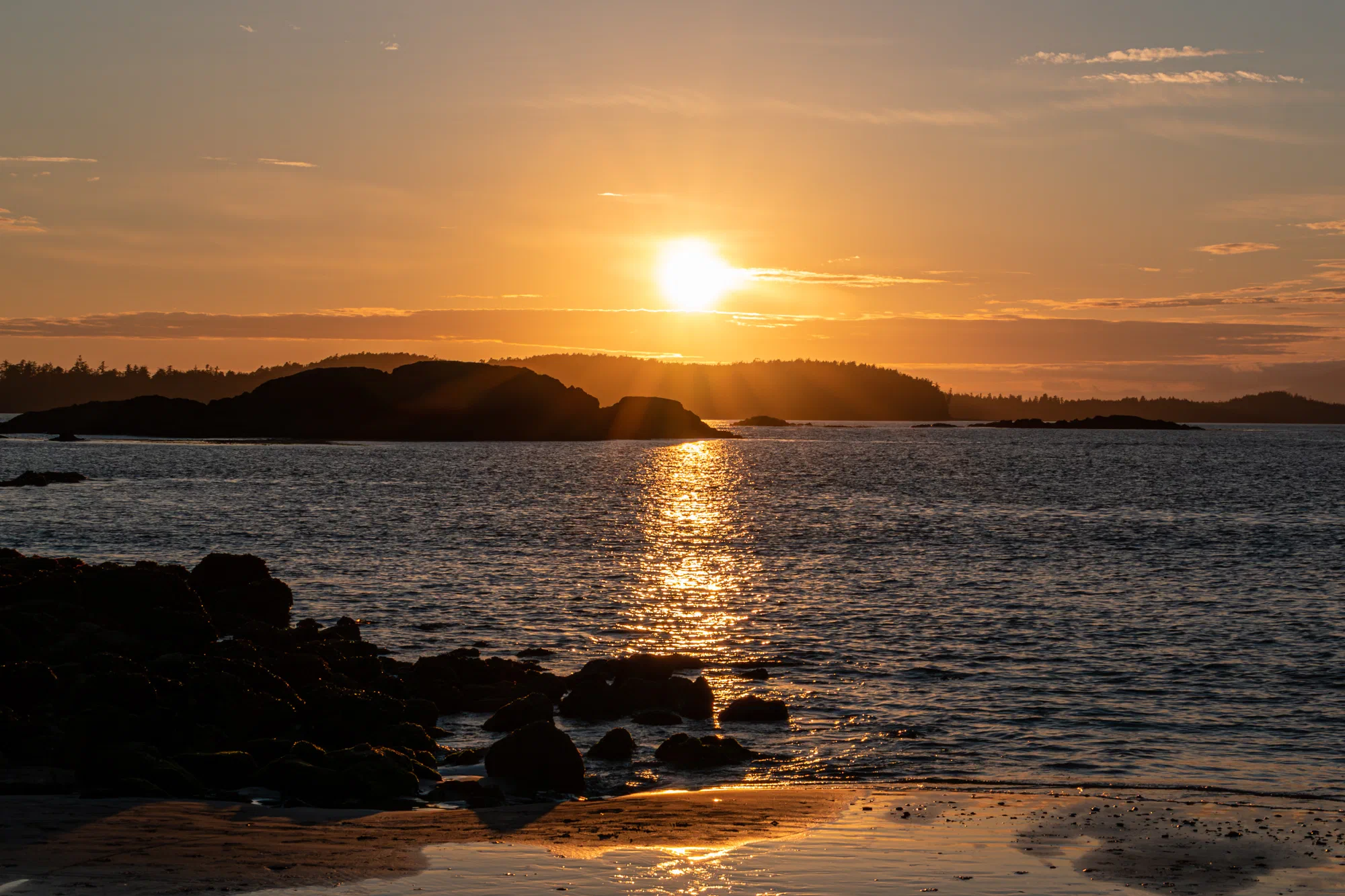 Sunset over Wickaninnish
