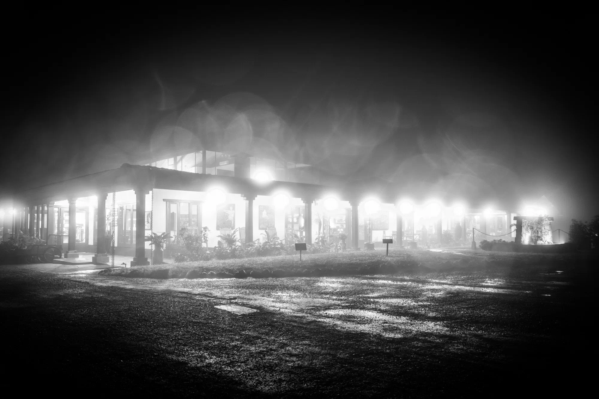 Villa at night
