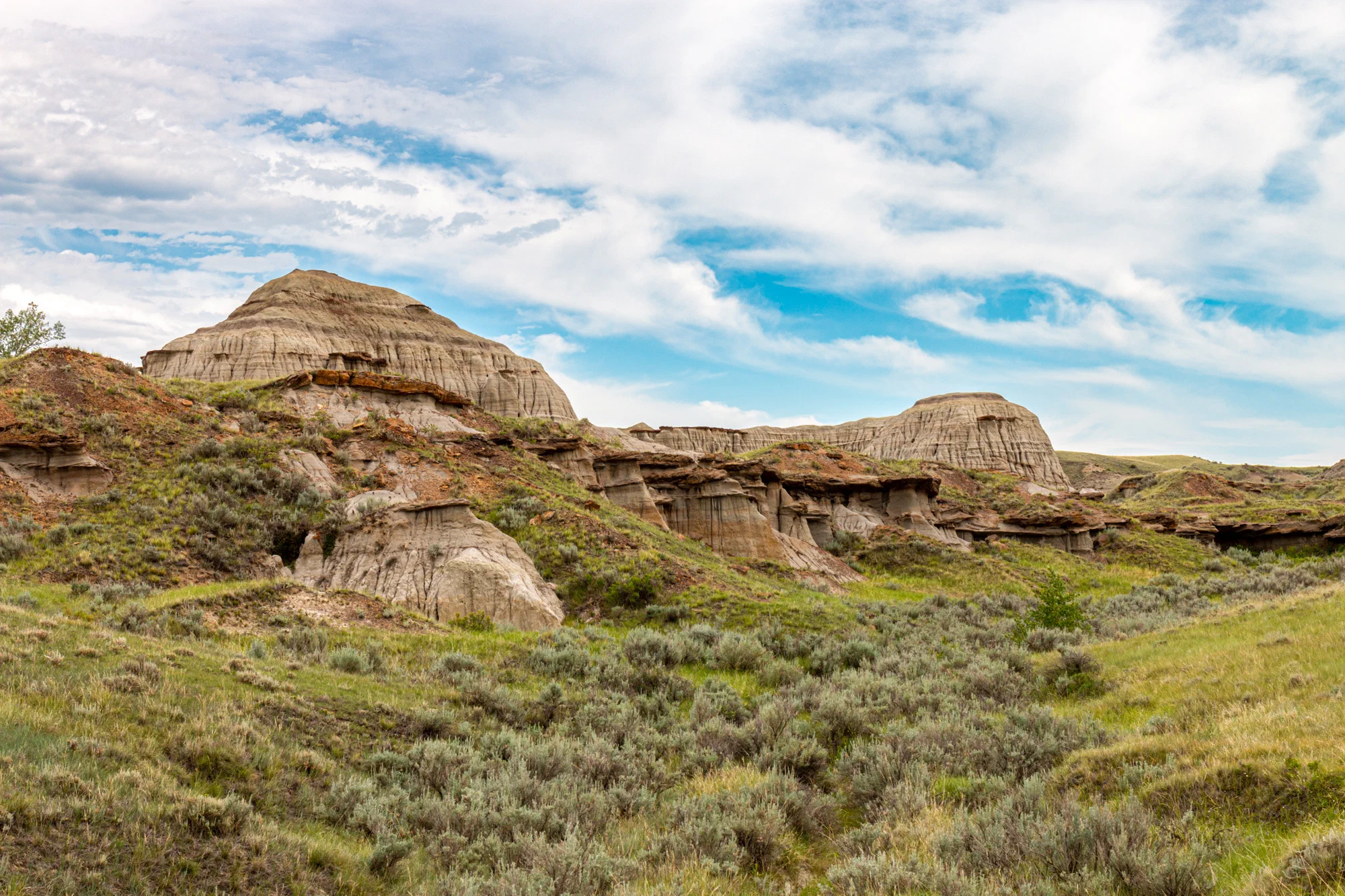 Erosion of the hillsides