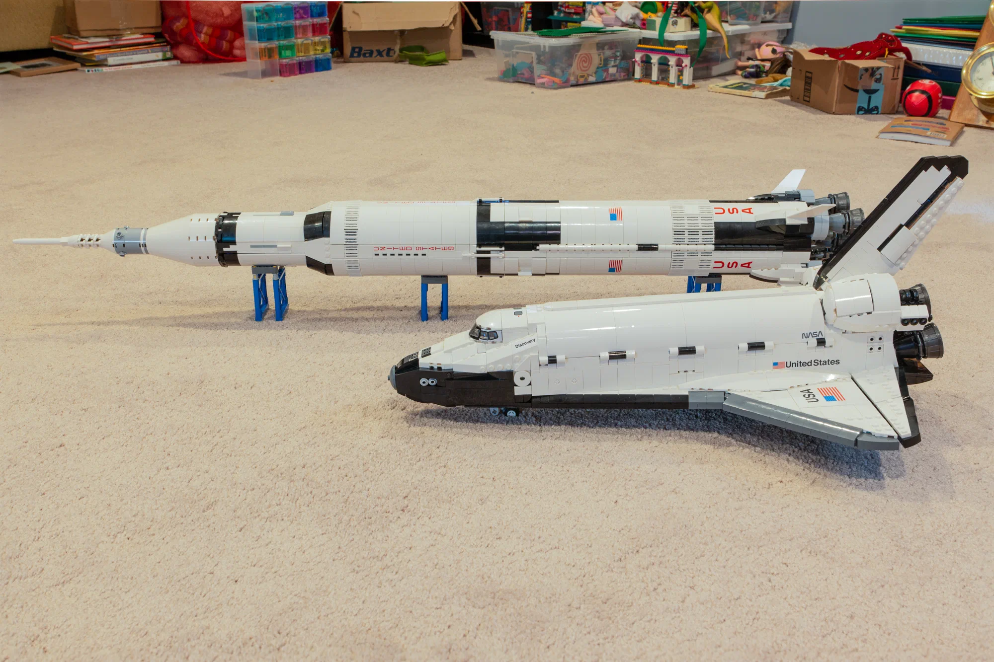 Saturn V and Space Shuttle