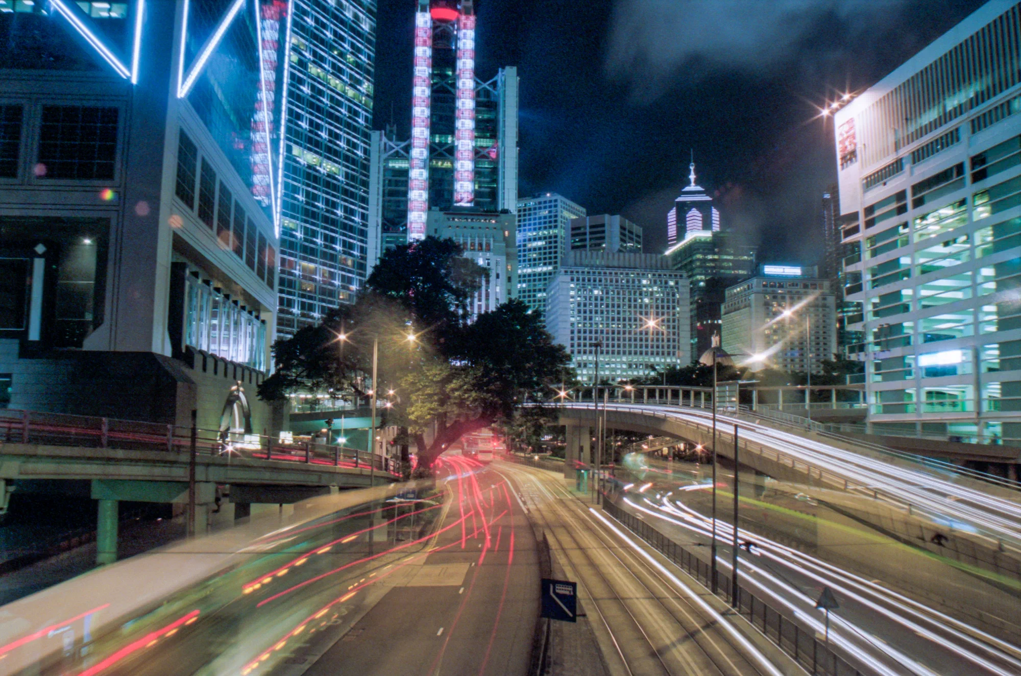 Light Night Central Traffic