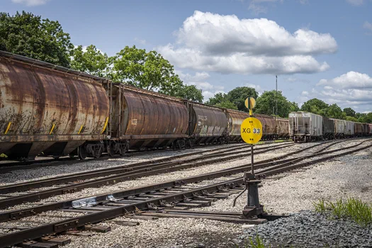 Grain cars waiting in Wabash Yard