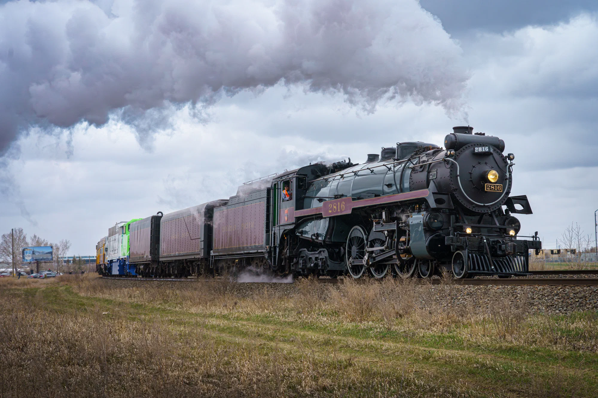 CP 2816 departs Calgary