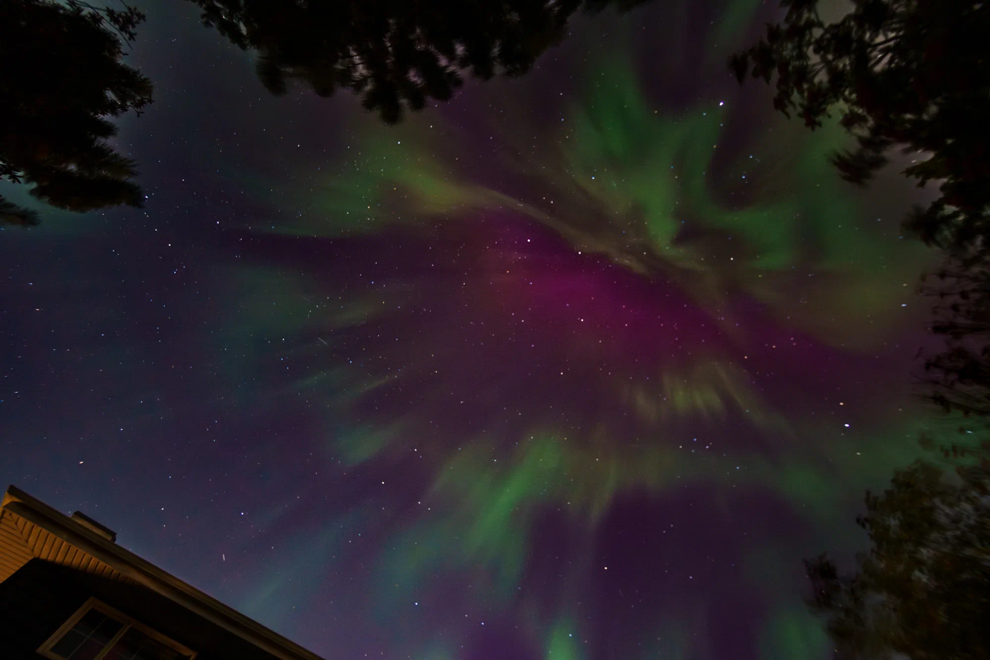 The sky explodes over my home