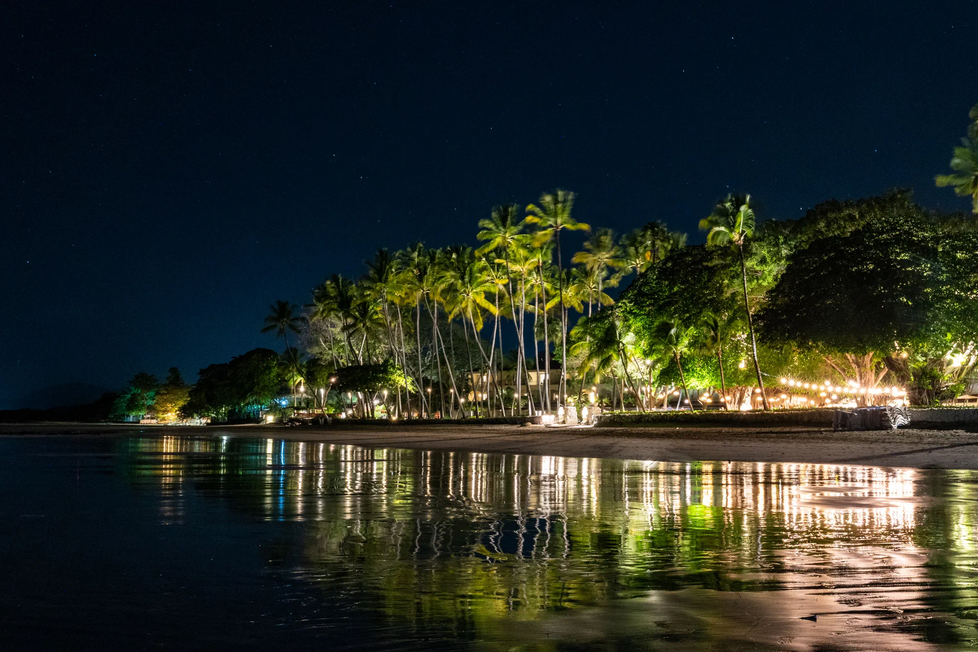 A few beachside resorts