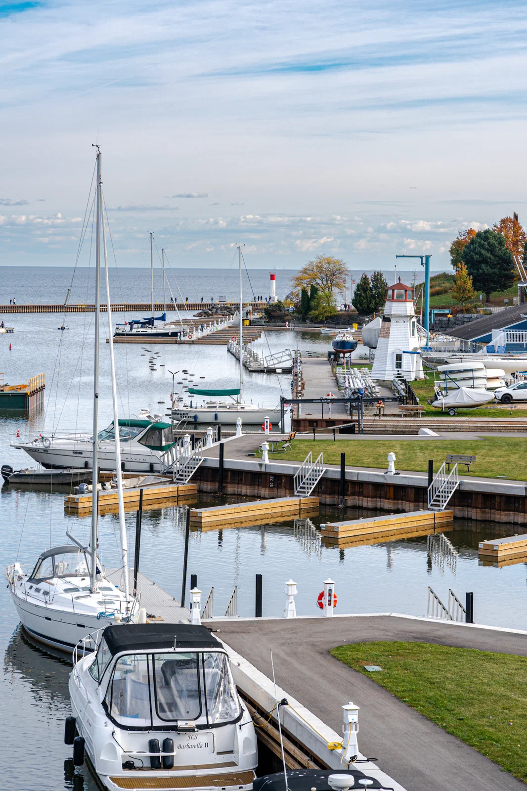 Looking across the lake to Port Dalhousie and St. Catherines