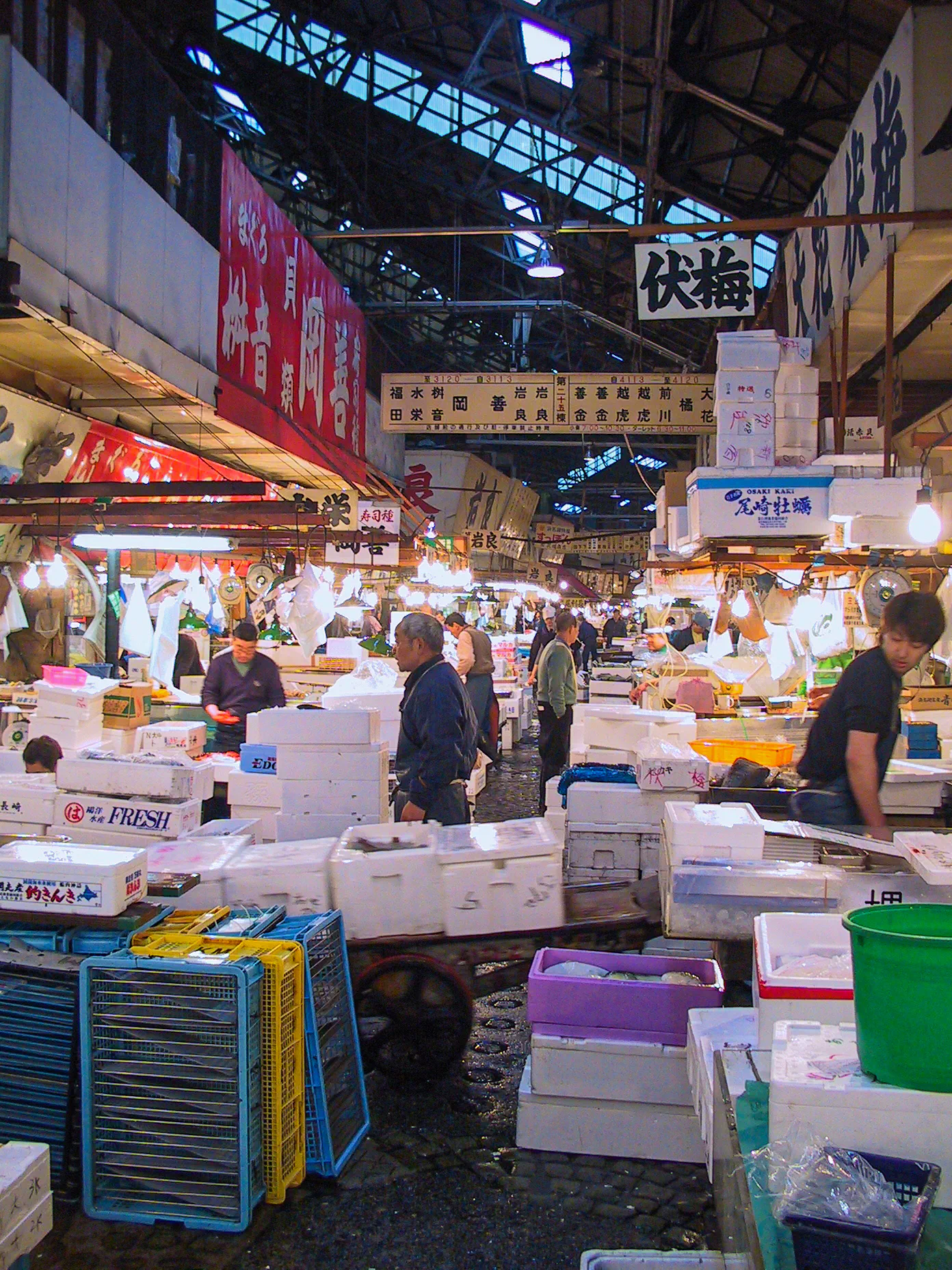 Activity in Tsukiji Market