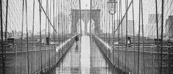 Reflection on the Brooklyn Bridge