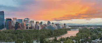 Sunset over Calgary