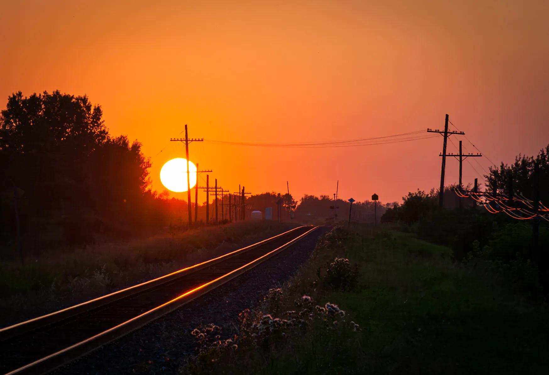 Sunset over rails