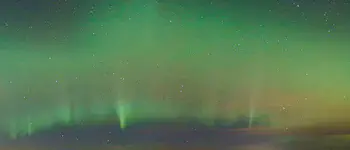 Northern Light Panorama over Dalemead Lake