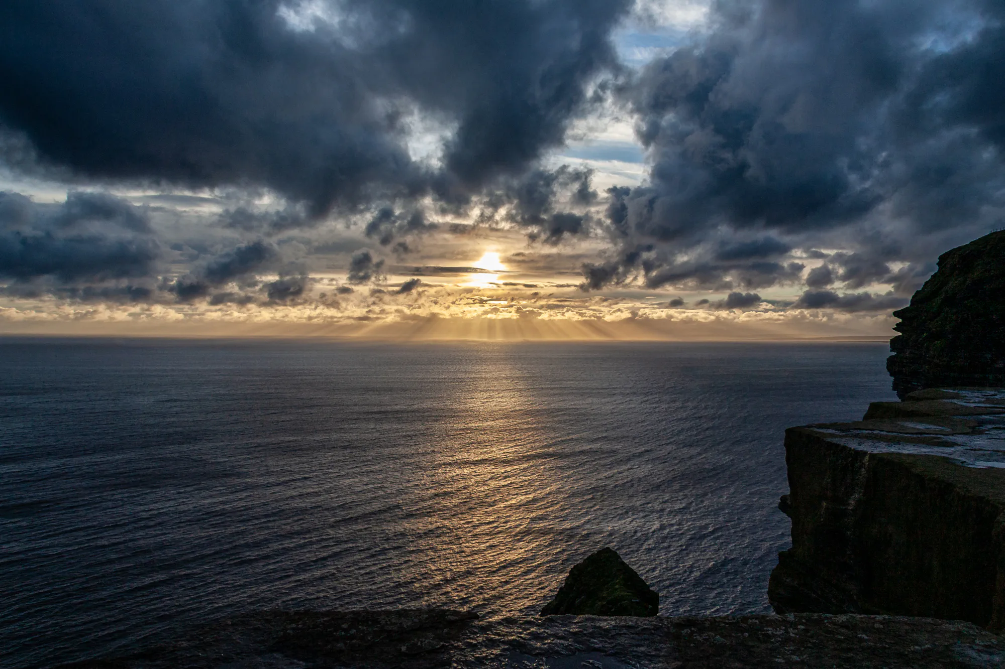 Sunset off the Cliffs of Moher